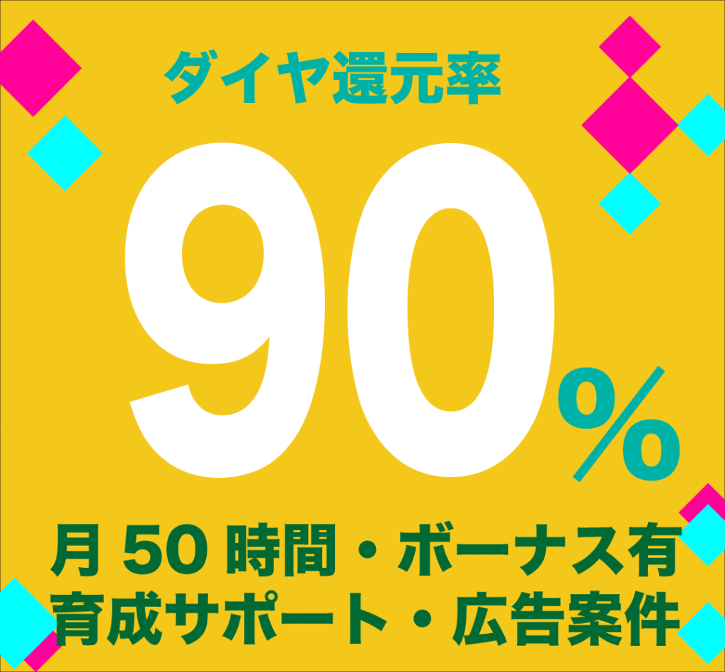 ダイヤ還元率 90%